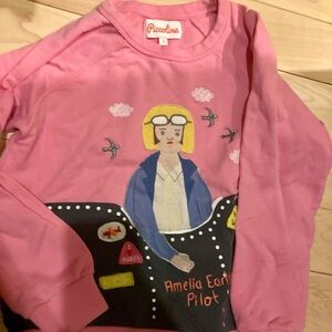 Pink Amelia Earhart Sweatshirt Piccolina 7